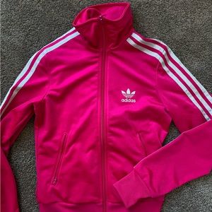 Adidas hot pink track jacket